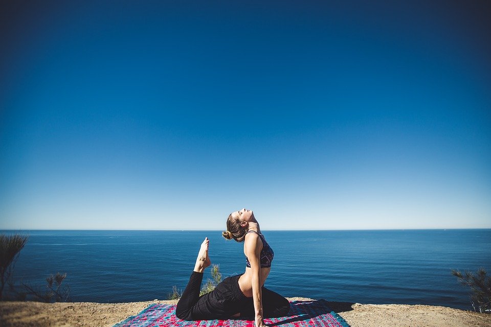 Woman, Yoga, Coast, Exercise, Fitness, Lifestyle, Ocean